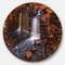 Designart - Waterfall in Hancock Gorge' Landscape Metal Circle Wall Art
